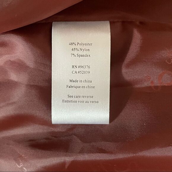 Samuel Dong Double Breasted Short Blazer || SZ M || Burgundy - Picture 10 of 14